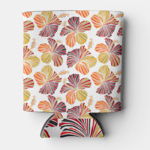 Rafraîchisseur Pour Canette Radiance hawaïenne : Élégance Plante tropicale.