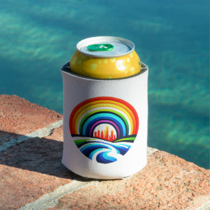 Rafraîchisseur Pour Canette Rainbow City Skyline Urban Diversity & Hope Design