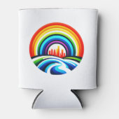 Rafraîchisseur Pour Canette Rainbow City Skyline Urban Diversity & Hope Design (Devant)