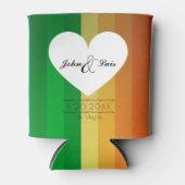 Rafraîchisseur Pour Canette Rainbow Heart Wedding Favor (Devant)