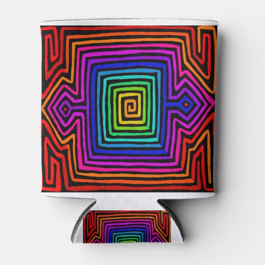 Rafraîchisseur Pour Canette Rainbow Kuna Indian Mola (Devant)