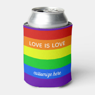 Rafraîchisseur Pour Canette Rainbow Love is Love Gay pride Parade Custom LGBT