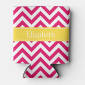 Rafraîchisseur Pour Canette Raspberry Lg Chevron Ananas Nom Monogramme (Devant)