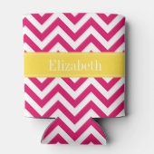 Rafraîchisseur Pour Canette Raspberry Lg Chevron Ananas Nom Monogramme (Dos)