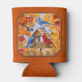 Rafraîchisseur Pour Canette Rassemblement d'oiseaux Orange d'automne (Dos)