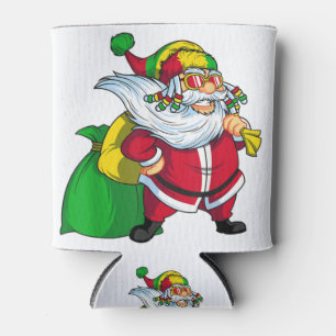 Rafraîchisseur Pour Canette Rasta santa claus rastafarian, de Noël en Jamaïq