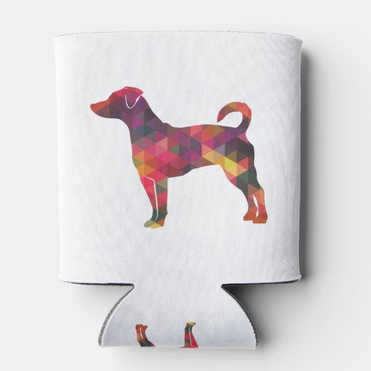 Rafraîchisseur Pour Canette Rat Terrier Chien race Geo Silhouette Multi (Dos)