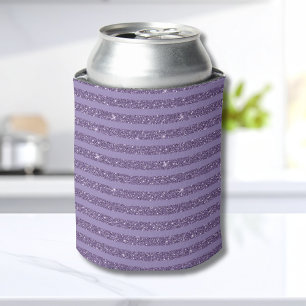 Rafraîchisseur Pour Canette Rayures horizontales de style pailleté prune fumé