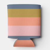 Rafraîchisseur Pour Canette Rayures Modernes Élégantes Tons Terre Jolies Perso (Dos)