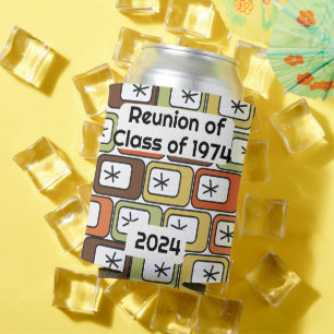 Rafraîchisseur Pour Canette Rectangles rétro avec Starbursts