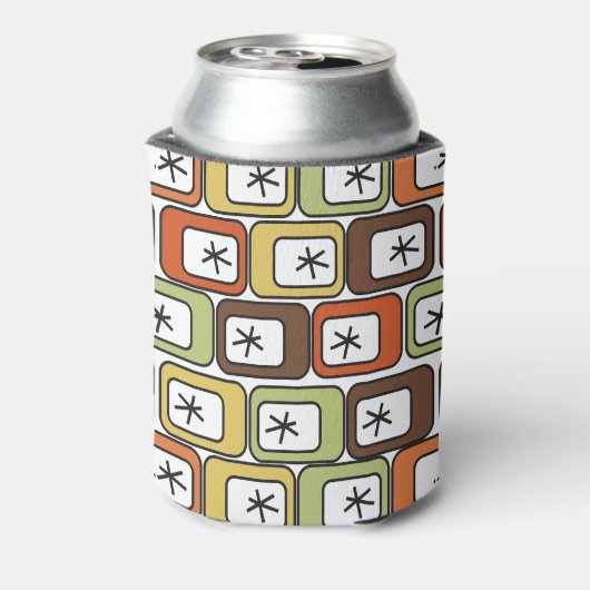 Rafraîchisseur Pour Canette Rectangles rétro avec Starbursts (Can Dos)