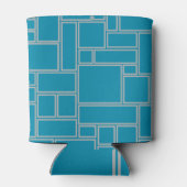 Rafraîchisseur Pour Canette Rectangles turquoises (Dos)