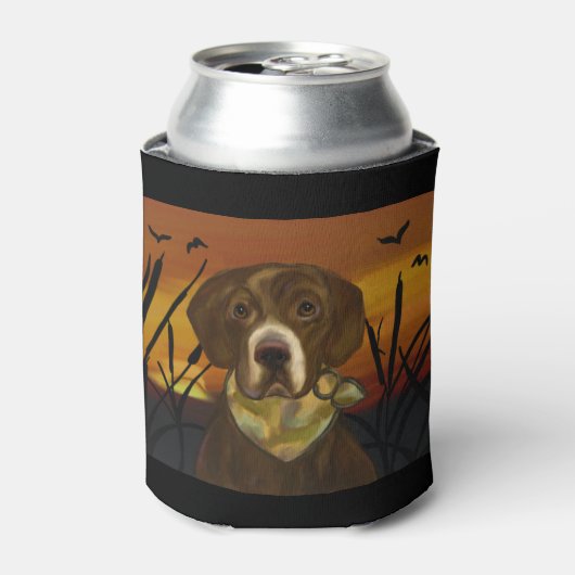 RAFRAÎCHISSEUR  POUR CANETTE RÉCUPÉRATION DE LABRADOR AU CHOCOLAT (Can devant)