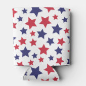 Rafraîchisseur Pour Canette Red and Blue Stars, 4th of July, White Background (Dos)