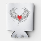 Rafraîchisseur Pour Canette Red Angel Coeur avec ailes (Devant)