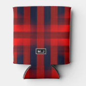 Rafraîchisseur Pour Canette Red Bokeh Buffalo Plaid Monogram (Devant)