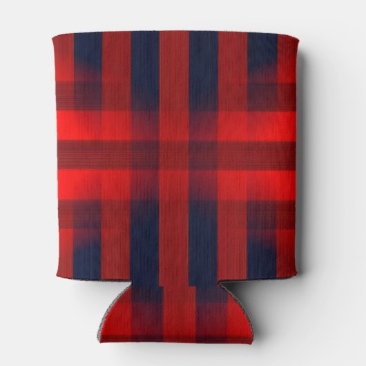Rafraîchisseur Pour Canette Red Bokeh Buffalo Plaid Monogram (Dos)
