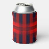 Rafraîchisseur Pour Canette Red Bokeh Buffalo Plaid Monogram (Can Dos)