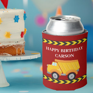 Rafraîchisseur Pour Canette Red Boys Anniversaire fête Camion de vidage person