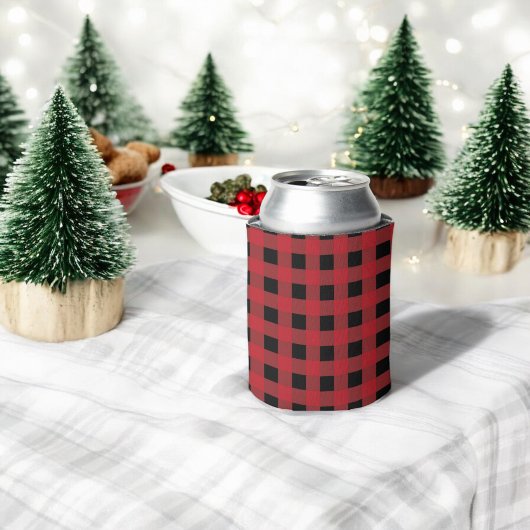 Rafraîchisseur Pour Canette Red Buffalo Plaid Can Cooler for Holidays