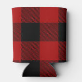 Rafraîchisseur Pour Canette Red Buffalo Plaid & Joyeux Noël |Nom personnel (Dos)