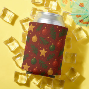 Rafraîchisseur Pour Canette Red Christmas Can Cooler - Classic Holiday Drink
