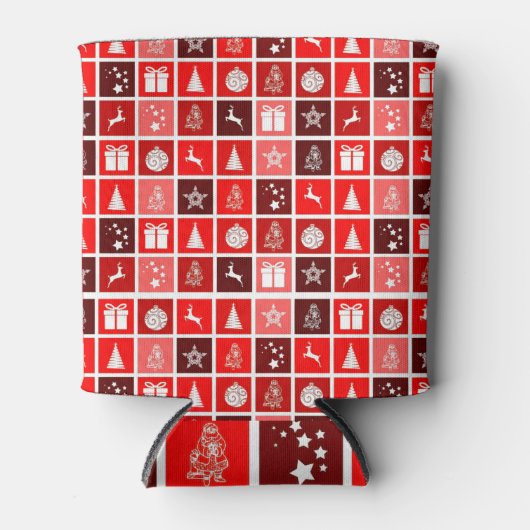 Rafraîchisseur Pour Canette Red Christmas Holiday Cute Tree Reinder (Devant)