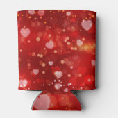Rafraîchisseur Pour Canette Red Hearts et Bokeh (Dos)