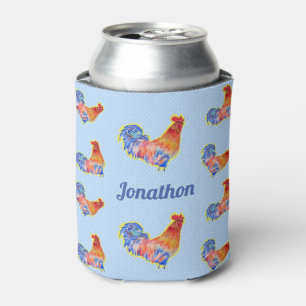 Rafraîchisseur Pour Canette Red Rooster Chickens Mens Nom personnalisable