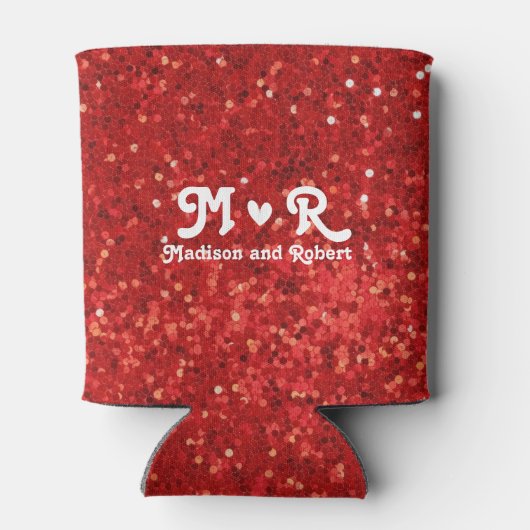 Rafraîchisseur Pour Canette Red sparkling glitter pattern (Dos)