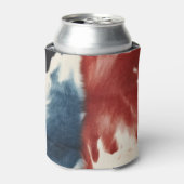 Rafraîchisseur Pour Canette Red White Blue Cow Print (Can devant)