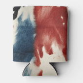 Rafraîchisseur Pour Canette Red White Blue Cow Print (Devant)