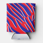 Rafraîchisseur Pour Canette Red, White & Bold | Tiger Stripe Beverage Cooler (Devant)