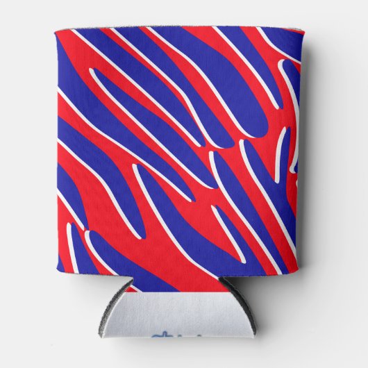 Rafraîchisseur Pour Canette Red, White & Bold | Tiger Stripe Beverage Cooler (Devant)