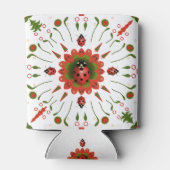 Rafraîchisseur Pour Canette Red, white, & green ladybug design  (Dos)