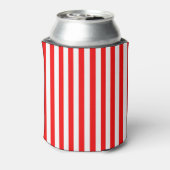 Rafraîchisseur Pour Canette Red White Vertical Stripes Black Monogram (Can Dos)