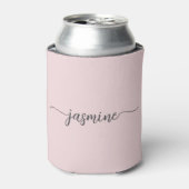Rafraîchisseur Pour Canette Refroidisseur de canette à monogramme rose simple (Can devant)