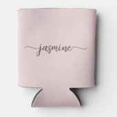 Rafraîchisseur Pour Canette Refroidisseur de canette à monogramme rose simple (Devant)