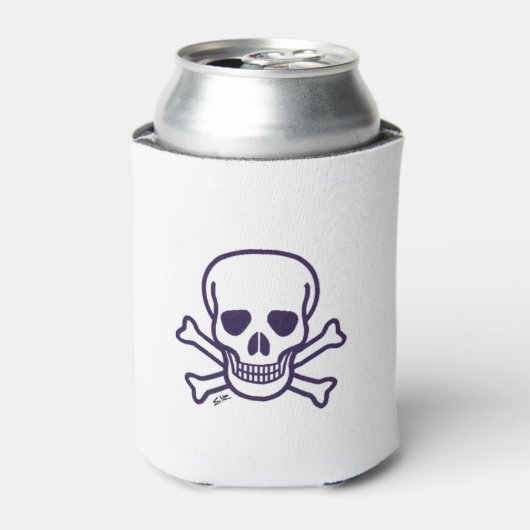 Rafraîchisseur Pour Canette Refroidisseur de canette blanc Skull n Bones 2 côt (Can devant)