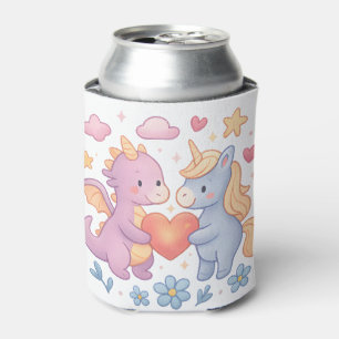 Rafraîchisseur Pour Canette Refroidisseur de canette Cœur de Dragon et Licorne