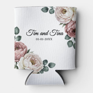 Rafraîchisseur Pour Canette Refroidisseur de canette de mariage Rose florale