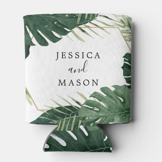 Rafraîchisseur Pour Canette Refroidisseur de canette de mariage tropical Monst (Dos)