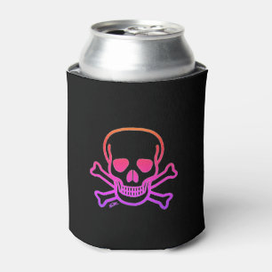 Rafraîchisseur Pour Canette Refroidisseur de canette noir Neon Skull 2 côtés