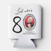 Rafraîchisseur Pour Canette Regardez qui est 80e photo anniversaire (Dos)