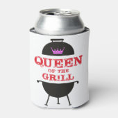 Rafraîchisseur Pour Canette Reine Du Grill, Rouge Couronne Rose (Can devant)