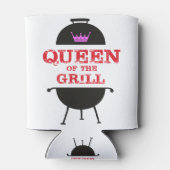 Rafraîchisseur Pour Canette Reine Du Grill, Rouge Couronne Rose (Dos)