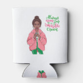 Rafraîchisseur Pour Canette Reine rose et verte (Dos)