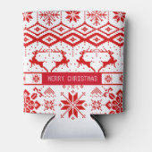 Rafraîchisseur Pour Canette Renard de Noël Rouge tendance (Devant)