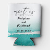 Rafraîchisseur Pour Canette Rencontrez-Nous Dans Mariage Destination Turquoise (Devant)