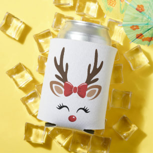 Rafraîchisseur Pour Canette Rennes de Noël Mignonnes Fêtes d'Hiver